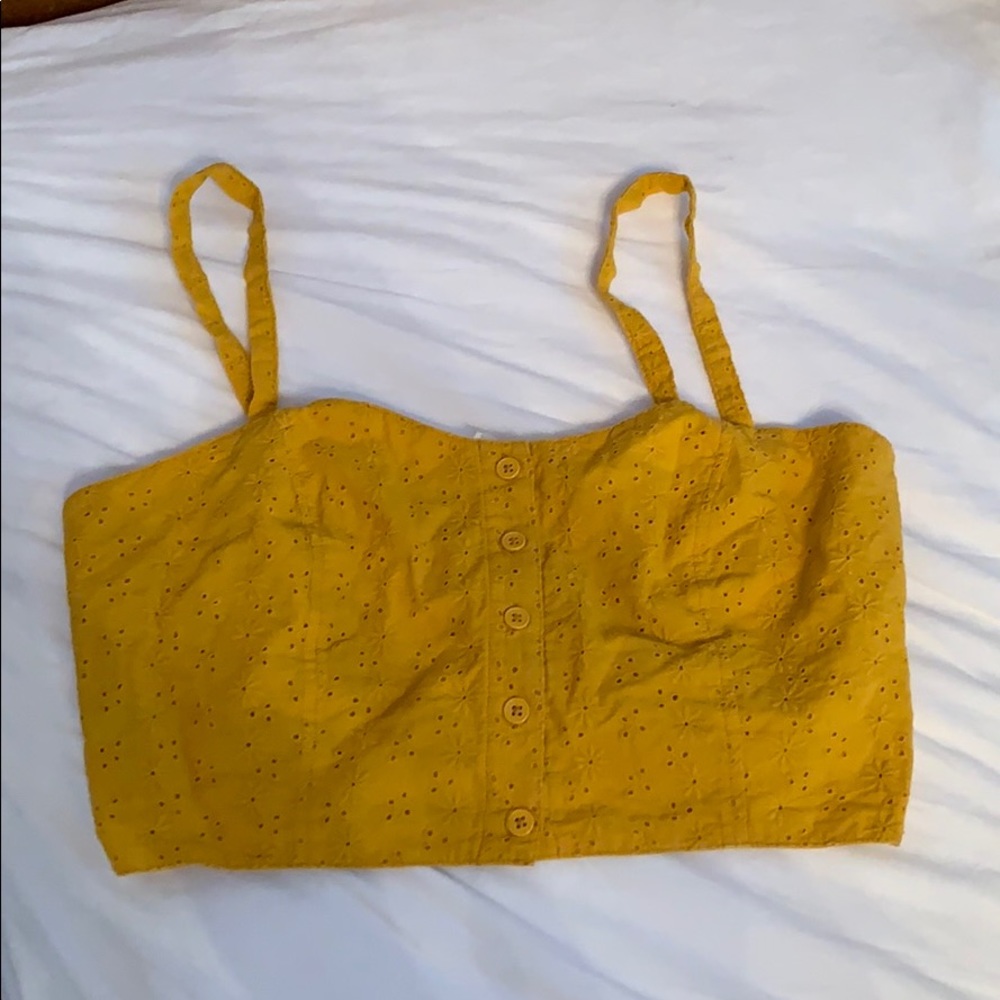 yellow crop top
